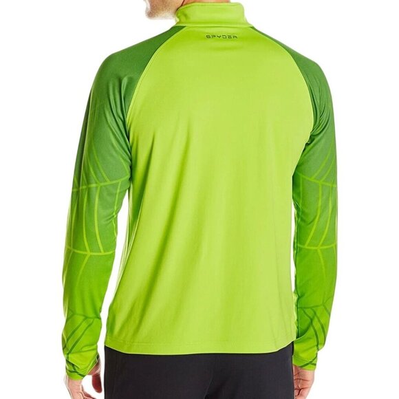 Spyder Linear Web TNeck 1/ Zip Logo Lightweight Running Outdoor Shirt Size M - Picture 4 of 9